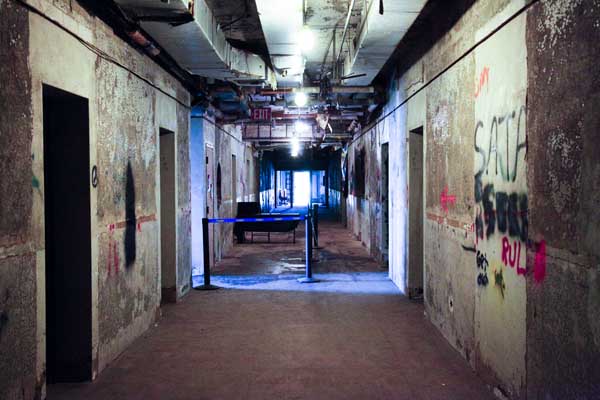 As one continues down that hall way, one can see all the various patient rooms and other areas of the hospital that were common when Bartonville was opened.