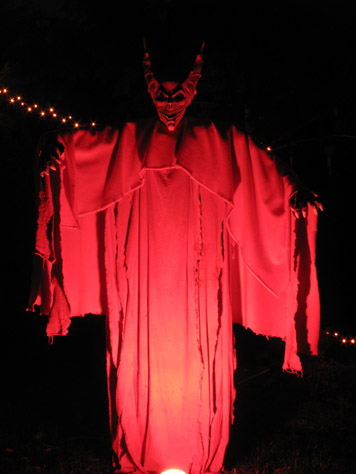 This is my devil; he's new this year... sort of.  His head and hands were on the priest costume last year, but I decided to make the priest a werewolf this year.